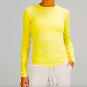 Lululemon hold tight long sleeve in yellow